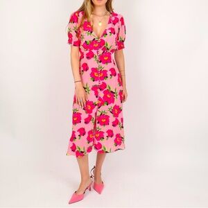 The Kooples Fuchsia Floral Maxi Dress